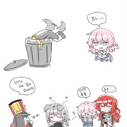 This is a pixiv picture whose title is 그녀가 사랑하는 스레기통.