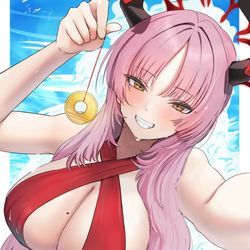 This is a pixiv picture whose title is 23日目　水着サツキ.