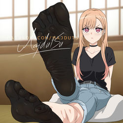 This is a pixiv picture whose title is Marin Kitagawa Feet.