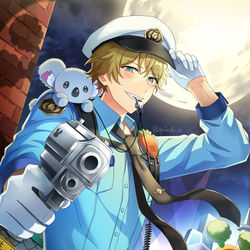 This is a pixiv picture whose title is ゆるキャラ警察.