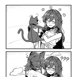 This is a pixiv picture whose title is 彼女の好きな猫 (Her Favorite Cat).
