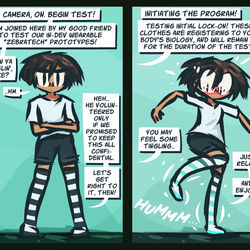 This is a pixiv picture whose title is Her True Stripes (Clothing TG!).