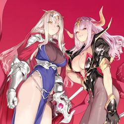 This is a pixiv picture whose title is 騎士とサタン~.