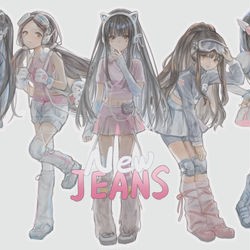 This is a pixiv picture whose title is NewJeans.