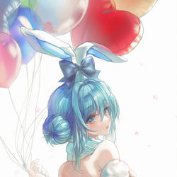This is a pixiv picture whose title is 🎈🐰.