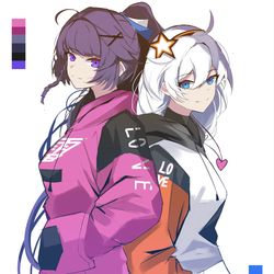 This is a pixiv picture whose title is 2hearts.
