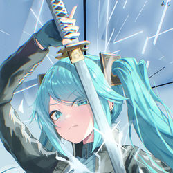 This is a pixiv picture whose title is Vergil Miku.