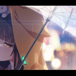 This is a pixiv picture whose title is 傘をさすかれりん.