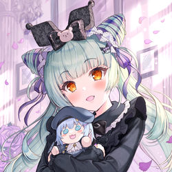 This is a pixiv picture whose title is 💜眠森ペティ💜.
