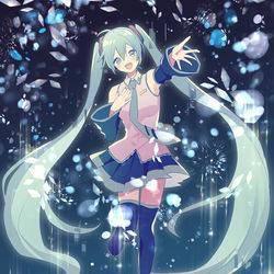 This is a pixiv picture whose title is 「あなたの歌姫」「初音ミクは死ぬことにした」.