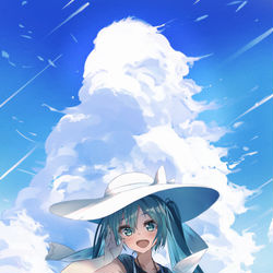This is a pixiv picture whose title is 夏の終わりに生まれたお嬢さん.