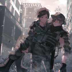 This is a pixiv picture whose title is メーデー、電子の戦場より。.