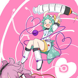 This is a pixiv picture whose title is 「おねーちゃん腕だして！！！！！🥰🥰🥰」.