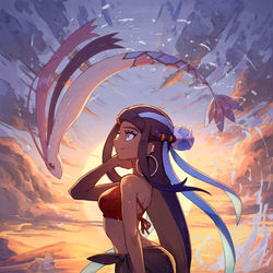 This is a pixiv picture whose title is 強く美しく.