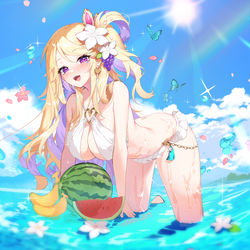 This is a pixiv picture whose title is 【お仕事】海辺のエロス.