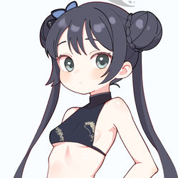 This is a pixiv picture whose title is Kisaki in swimsuit.