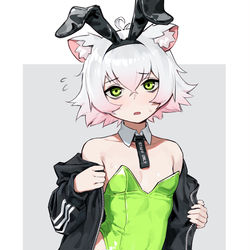 This is a pixiv picture whose title is ペールのバニースーツ.