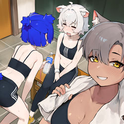 This is a pixiv picture whose title is ワークアウト.