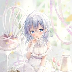 This is a pixiv picture whose title is 「あの…せ、ん、ぱ、い…♡」.