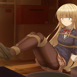This is a pixiv picture whose title is Mahiru Shiina in a big Bind.