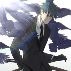 This is a pixiv picture whose title is 斎藤一.