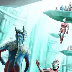 This is a pixiv picture whose title is 手合わせ.