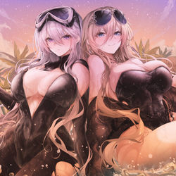 This is a pixiv picture whose title is Enterprise&Bismarck.