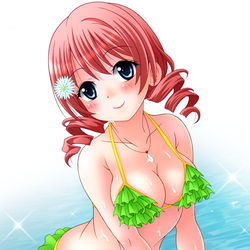 This is a pixiv picture whose title is エマちゃんの水着がすごいと話題に.