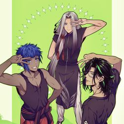 This is a pixiv picture whose title is ギャル男士.