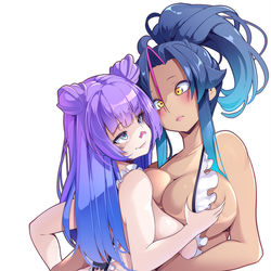This is a pixiv picture whose title is Yuri and Zoey grappling.