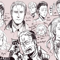 This is a pixiv picture whose title is ACVI主要キャラのイメージ.
