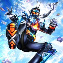 This is a pixiv picture whose title is 仮面ライダーガッチャード.