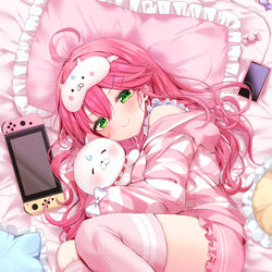 This is a pixiv picture whose title is おやすみみこち.