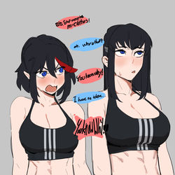 This is a pixiv picture whose title is 자매싸움.