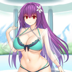 This is a pixiv picture whose title is 青翠の夏女神２.