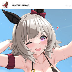 This is a pixiv picture whose title is カレンチャンの夏のウマスタ.