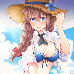 This is a pixiv picture whose title is 水着時雨.