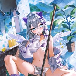 This is a pixiv picture whose title is 銭湯少女.