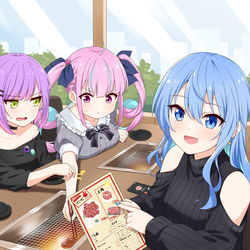 This is a pixiv picture whose title is オフコラボ🥓.