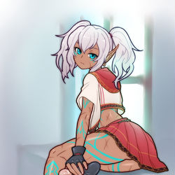 This is a pixiv picture whose title is Elf at the Window.