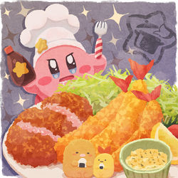 This is a pixiv picture whose title is とんかつ&えびふらい(のしっぽ).