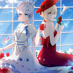 This is a pixiv picture whose title is 荧鹭-ROSE&LILY.