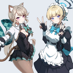 This is a pixiv picture whose title is 最近気に入りの無口子2人.