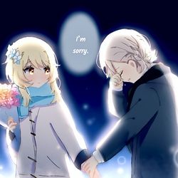 This is a pixiv picture whose title is リネ蛍/lynlumi (AU) -  I’m sorry.