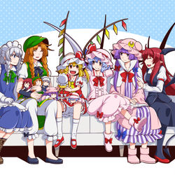 This is a pixiv picture whose title is わちゃわちゃ紅魔館.