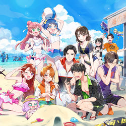 This is a pixiv picture whose title is ギーツ×ひろプリ　夏の思い出.