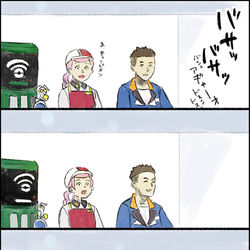 This is a pixiv picture whose title is ポケモンセンター パルデア.