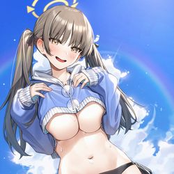 This is a pixiv picture whose title is #ブルアカ 水着モエ.