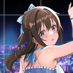 This is a pixiv picture whose title is 「おしりじゃなくて景色を見て欲しいんですけど…」.