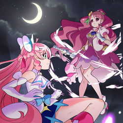 This is a pixiv picture whose title is 【skeb】キュアプリズムVSダークグレース.